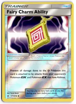 Pokemon TCG Fairy Charm Ability 171/214 SM - Unbroken Bonds Uncommon Reverse Hol - Image 1