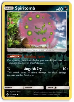 Pokemon TCG Spiritomb 112/214 SM - Unbroken Bonds Holo Rare Reverse Holo - Image 1