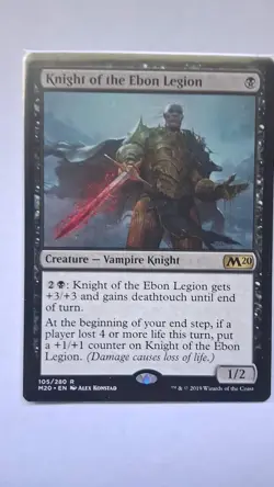 KNIGHT OF THE EBON LEGION MTG M20 REGULAR NM/MINT - Image 1