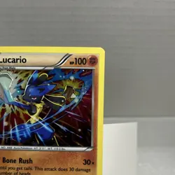 Pokemon Lucario Promo Holo Stage 1 100 HP XY140 XY Mach Claw Bone Rush Card - Image 3