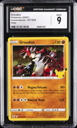 2021 POKEMON CELEBRATIONS - HOLO #017/025 GALDEA CGC 9 - Image 1