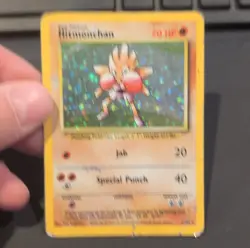 Pokemon Hitmonchan Base Set Holo Rare 7/102 70HP Wizards English Ken Sugimori - Image 1