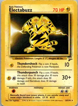 Pokemon TCG Electabuzz 24/130 Base Set 2 HP - Image 1