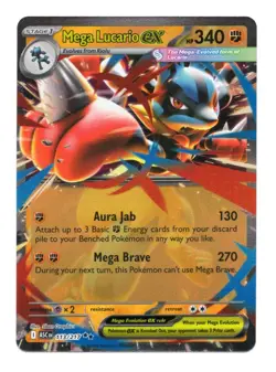 Pokemon TCG Mega Lucario EX 113/217 - Image 1