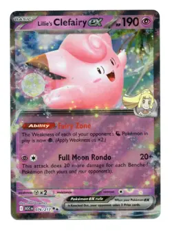 Pokemon TCG Lillie's Clefairy EX 076/217 ME: Ascended Heroes NM - Image 1