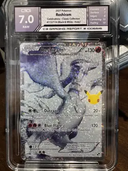 Reshiram Classic Collection Celebrations: Classic Collection 113/114 Raw Pokemon - Image 1