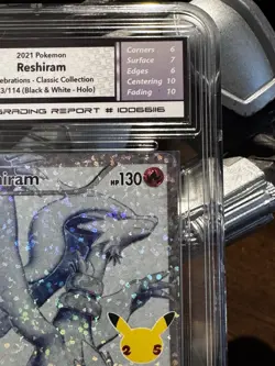 Reshiram Classic Collection Celebrations: Classic Collection 113/114 Raw Pokemon - Image 3