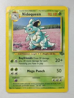 Nidoqueen Jungle 23/64 Pokemon Rare HP Heavy Damage Creases - Image 1