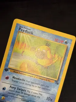 1999 POKEMON FOSSIL 1ST EDITION PSYDUCK 53/62 COMMON NON HOLO - Image 3