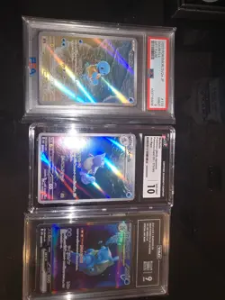 Japanese x3 Squirtle Wartortle Blastoise EX Pokemon 151 PSA CGC TAG Extended Art - Image 1