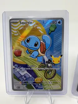 👀 Pokemon First Partner Illustration Series 1 Squirtle Charmander NM Promo - Image 2