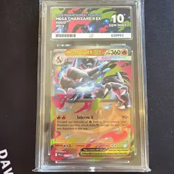 Mega Charizard X ex 013/094 Phantasmal Flames ACE 10 PERFECT SUBS Gem Pokemon - Image 1
