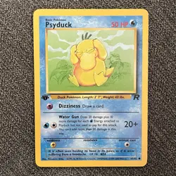 1st Ed Psyduck 65/82, Dark Golduck 37/82 - Team Rocket - Vintage Pokemon TCG - Image 2
