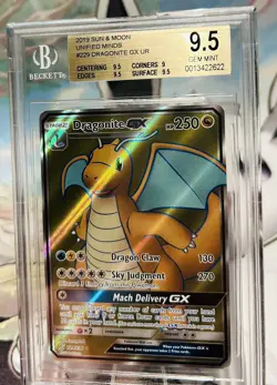Pokemon 2019 Unified Minds Dragonite GX Full Art Ultra Rare #229/236 BGS 9.5 - Image 1