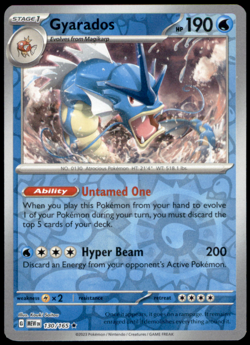 Gyarados 130/165 SV: Scarlet & Violet 151 Rare Reverse Holo LP Pokemon TCG - Image 1