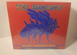 Pokemon TCG Sealed Sword and Shield Base Set ETB Elite Trainer Box Zacian NEW - Image 1