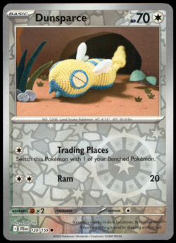 Dunsparce 120/159 SV09: Journey Together Common Reverse Holo NM Pokemon TCG - Image 1