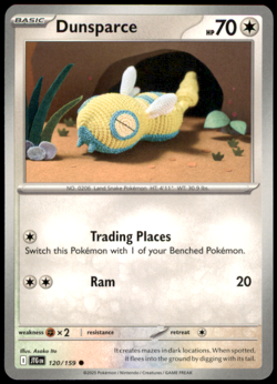 Dunsparce 120/159 SV09: Journey Together Common NM Pokemon TCG - Image 1
