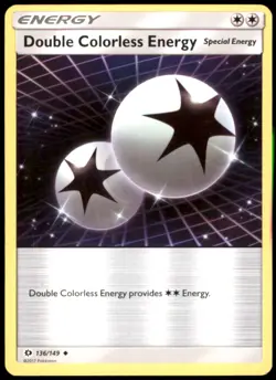 Double Colorless Energy 136/149 SM Base Set Uncommon Normal MP Pokemon TCG - Image 1