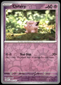 Clefairy 081/197 SV03: Obsidian Flames Common Reverse Holofoil LP Pokemon TCG - Image 1