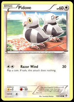 Pidove 123/149 Boundaries Crossed Common Regular LP Pokemon TCG - Image 1