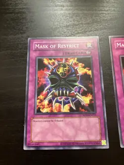 3x Mask of Restrict RP02-EN031 Yugioh Card Retro Pack 2 2020 REPRINT Unlimited - Image 2