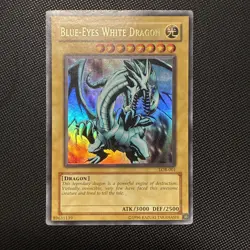Blue-Eyes White Dragon LOB-001 LP Ultra Rare Yugioh - Image 1