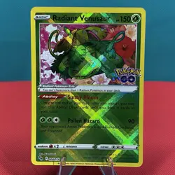 2022 Pokemon Radiant Venusaur 04 /078 Pokemon GO Holo holographic foil 002 - Image 1