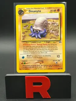 Pokemon TCG Omanyte 60/75 Common Neo Discovery LP - Image 1
