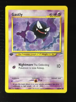 Gastly 1st Edition 65/105 Pokemon Neo Destiny - LP+/NM- - Image 1