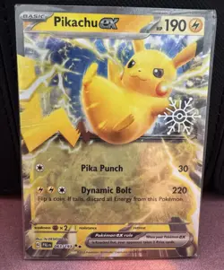 Pikachu EX 063/193 - Snowflake Stamp Holiday Calendar Promo 2023 Pokemon Sealed - Image 1