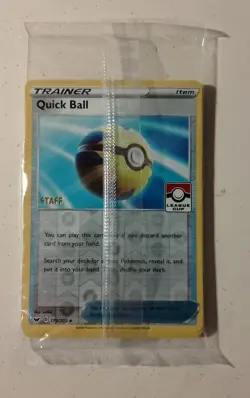 Quick Ball, League Cup - Pokemon TCG Promo SEALED (1 Staff / 10 Regular) - Image 1