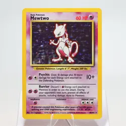 Pokemon TCG - Mewtwo 10/102 Base Set Holo Rare WOTC - EXC - Image 2