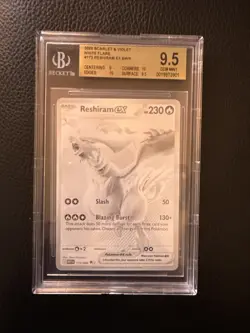 Pokemon Reshiram EX Black White Rare Holo Sv: White Flare 173/086 BGS 9.5 - Image 2