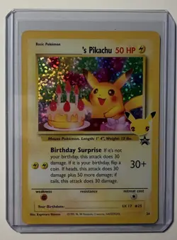 Pokemon Celebrations Classic Collection Birthday Pikachu 24/53 Stamped Holo NM - Image 1