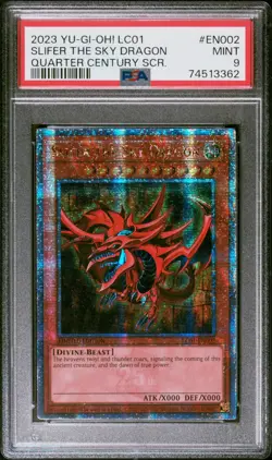 2023 YU-GI-OH! LC01 25TH EN002 SLIFER THE SKY DRAGON QUARTER CENTURY SCR PSA 9 - Image 2