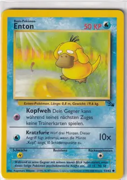 Pokemon Card Trading Card Fossil No. 53/62 Enton German - Image 1