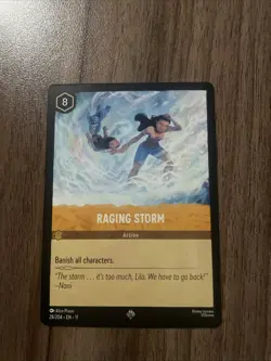 Disney Lorcana Winterspell Raging Storm 28/204 Super Rare NM - Image 1