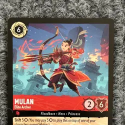 Disney Lorcana Fabled Mulan - Elite Archer 126/204 Super Rare NM - Image 3