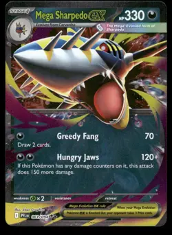 Pokemon Cards Mega Sharpedo ex 061/094 Phantasmal Flames Double Rare NM *4 - Image 1