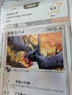 Swellow 013/PCG-P Promo 2004 MEIJI Chocolate Japanese Pop1 Pokemon Card MINT PSA - Image 2