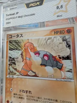 Torkoal 012/PCG-P Promo 2004 MEIJI Chocolate Japanese Pop1 Pokemon Card MINT PSA - Image 2
