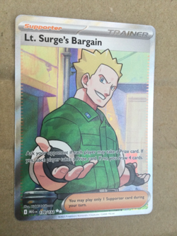 170/132 - Lt SurgeS Bargain English Original Pokemon Individual Holographic Card - Image 1