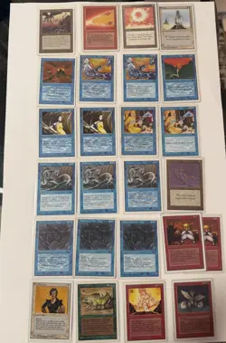 Unlimited MTG Card (24) Set- Volcanic Eruption, Invisibility, Thicket Basilisk - Image 1
