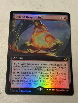 mtg borderless foil Orb of Dragonkind, Forgotten Realms, unplayed - Image 1