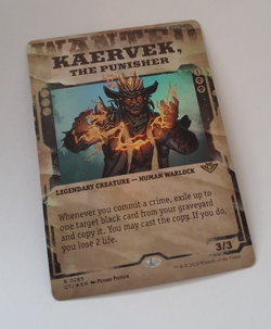 Kaervek the Punisher Poster FOIL NM OTJ Thunder Junction MTG Magic the Gathering - Image 1