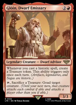 1x Gloin, Dwarf Emissary NM Eng MTG - LOTR: Tales of Middle Earth - Image 1