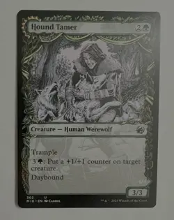 MTG Innistrad Midnight Hunt - Hound Tamer Untamed Pup Showcase #302 Magic NM - Image 1