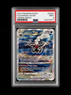 Pokemon Darkrai VSTAR GG50/GG70 Crown Zenith Ultra Rare Holo PSA 9 - Image 1
