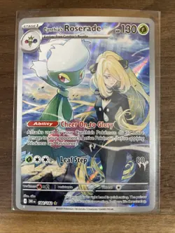 Pokemon TCG Cynthia's Roserade 184/182 Sv10:Destined Rivals Illustration Rare NM - Image 1